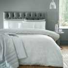 Portfolio Home Antibes Chevron Waves Silver King Soft Easy Care Bed Linen Bedding Duvet Cover Quilt Set With Pillow Cases