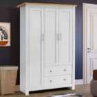 Kosy Koala 3-door Bedroom Wardrobe With Hanging Rail, Shelves & Drawers 109Cm Wide Storage Closet