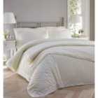 Portfolio Home Balmoral Broderie Anglaise Ecru Double Soft Easy Care Bed Linen Bedding Duvet Cover Quilt Set With Pillow Cases