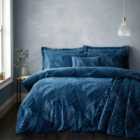 Portfolio Home Woburn Botanical Leaf Teal Super King Soft Easy Care Bed Linen Bedding Duvet Cover Quilt Set With Pillow Cases