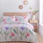 Portfolio Home Charlotte Floral Multi Double Soft Easy Care Bed Linen Bedding Duvet Cover Quilt Set With Pillow Cases