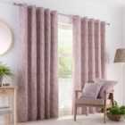 Portfolio Home Madison Botanical Leaves Mauve 90" Width X 90" Drop (229 X 229Cm) Fully Lined Eyelet Curtain Set 2 Panels