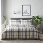 Portfolio Home Prague Checkered Check Green King Soft Easy Care Bed Linen Bedding Duvet Cover Quilt Set With Pillow Cases
