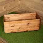 Samuel Alexander Hand Made 78cm x 32cm x 30cm Rustic Wooden Open top Garden Trough Flower Bed Planter