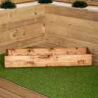 Samuel Alexander Hand Made 102cm x 28cm x 14cm Rustic Wooden Garden Window Trough / Flower Planter