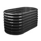 Harbour Housewares Rounded Raised Garden Bed - 120cm x 60cm x 60cm - Anthracite