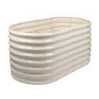 Harbour Housewares Rounded Raised Garden Bed - 120cm x 60cm x 60cm - Ivory