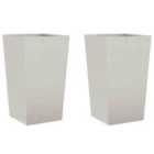 vidaXL Garden Planters 45X45X75cm 2 Pcs Stainless Steel