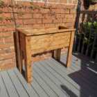 Samuel Alexander Hand Made Rustic Wooden Medium Raised Garden Trough / Flower Bed Planter