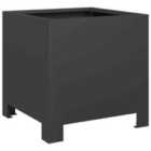 vidaXL Garden Planter Black 30X30X30cm Steel