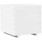 vidaXL Garden Planter White 50x50x49.5 cm Solid Wood Pine 847354