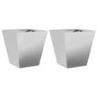 vidaXL Garden Planters 30X30X30cm 2 Pcs Galvanised Steel
