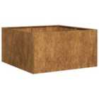 vidaXL Planter Rusty 80X80X40cm Weathering Steel
