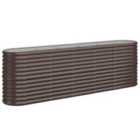 vidaXL Garden Raised Bed Powder-coated Steel 224x40x68 cm Brown