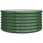 vidaXL Garden Planter Powder-coated Steel 80x80x36 cm Green