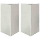 vidaXL Garden Planters 2 Pcs Triangular 50X43X75cm Stainless Steel