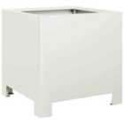 vidaXL Garden Planter White 30X30X30cm Steel