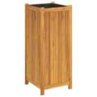 vidaXL Garden Planter with Liner 42x42x100 cm Solid Wood Acacia