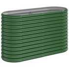 vidaXL Garden Raised Bed Powder-coated Steel 114x40x68 cm Green