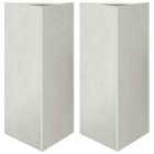 vidaXL Garden Planters 2 Pcs Triangular 40X40X75cm Stainless Steel