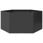 vidaXL Garden Planter Black Hexagon 104X90X45cm Steel