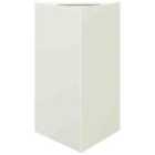 vidaXL Garden Planter White Triangular 50x43x75 cm Steel
