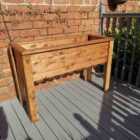 Samuel Alexander Hand Made Rustic Wooden Large Raised Garden Trough / Flower Bed Planter