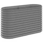 vidaXL Garden Raised Bed Powder-coated Steel 114x40x68 cm Grey