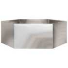 vidaXL Garden Planter Hexagon 138X120X45cm Stainless Steel