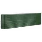 vidaXL Garden Raised Bed Powder-coated Steel 260x40x68 cm Green