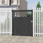 Garden Sanctuary 120x150cm Rhombus Garden Wood Fence Gate - Grey