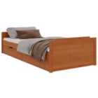 Vidaxl Bed Frame With Drawers Honey Brown Solid Wood Pine 90X200 Cm