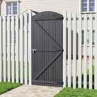 Garden Sanctuary 90x210cm Semi Braced Arch Top Wooden Garden Gate - Grey