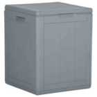 vidaXL Garden Storage Box 90L Grey PP Rattan