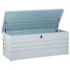 Beliani Storage Box CEBROSA Metal 165 cm 70 cm Light Grey