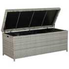 Beliani Storage Box MODENA PE Rattan 158 cm 63 cm Grey