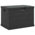 vidaXL Garden Storage Box - Anthracite, 77.5 x 54.5 x 53 cm, Plastic, 170 L