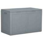 vidaXL Garden Storage Box 180L Grey PP Rattan