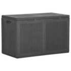 vidaXL Garden Storage Box 180L Black PP Rattan