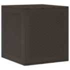 vidaXL Garden Storage Box Brown 55x53x57 cm PP