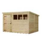 Empire 1500 Pent 10x8ft Wooden Garden Shed Door Left