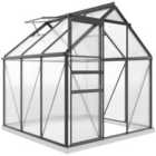 Outsunny Polycarbonate Walk-in Garden Greenhouse - Grey