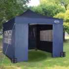 MCC Direct Maximus 3x3 Heavy Duty Pop up Blue Gazebo With Sides