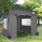 MCC Direct Maximus 3x3 Heavy Duty Pop up Grey Gazebo With Sides