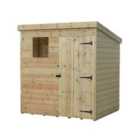 Empire 1500 Pent 6x4ft Wooden Garden Shed Door Right