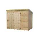 Empire 4000 Pent 8x8ft Wooden Garden Shed Double Door Le