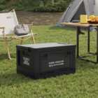 Garden Sanctuary 45L Collapsible Outdoor Camping Storage Box - Black