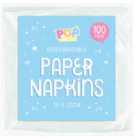 White Napkins 1Ply 30X30Cm 100Pk