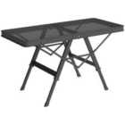 Outsunny 3 ft Folding Camping Table w/ Adjustable Heights & Mesh Desktop