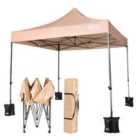 MCC Direct Maximus 3x3 Heavy Duty Pop up Beige Gazebo Without Sides
